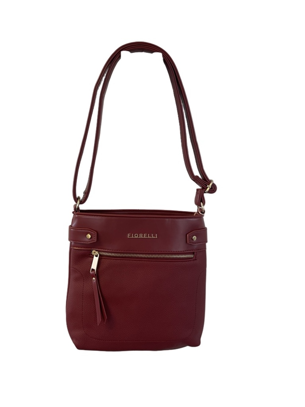 Fiorelli Women's Faux Leather Burgundy Crossbody Shoulder Bag NWT